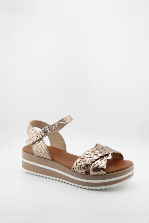 Oh My Sandals Woven Strap Platform Sandals